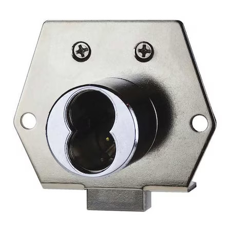 Ccl 72716 Drawer Dead Bolt With Interchangeable Core, Brushed Chrome, 1-1/16"
