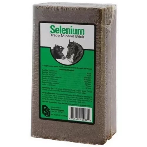 Roto Salt Selenium Trace Mineral Salt Brick 4 lbs 40007