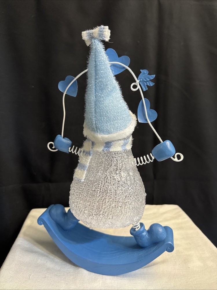 Holiday Sparkle Blinking Light Rocking Snowman