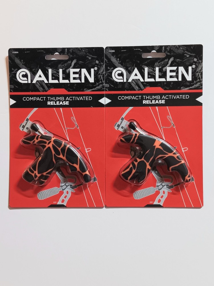 2 Allen Compact Thumb Activated Release Right Or Left Handed. Orange