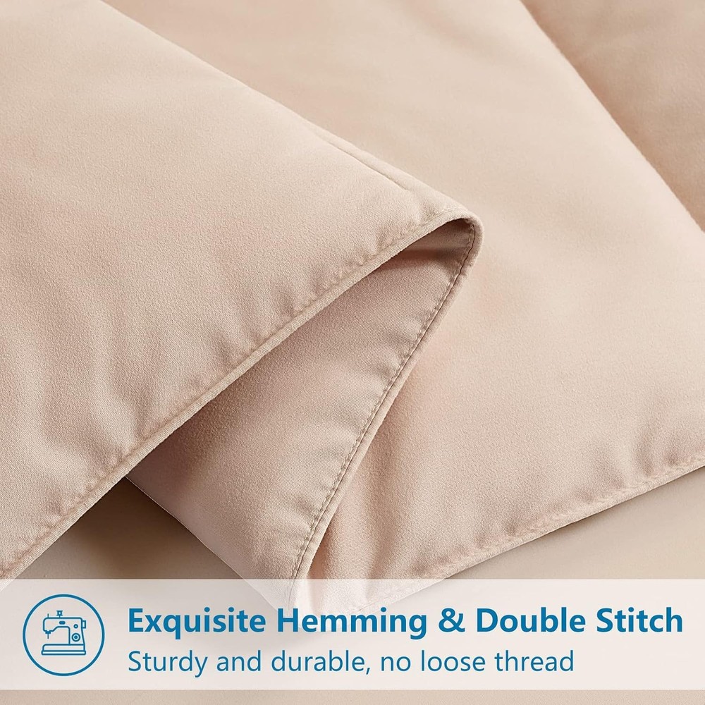 Queen Size Down Alternative Comforter Soft Lightweight ,Beige 88×88 Inches
