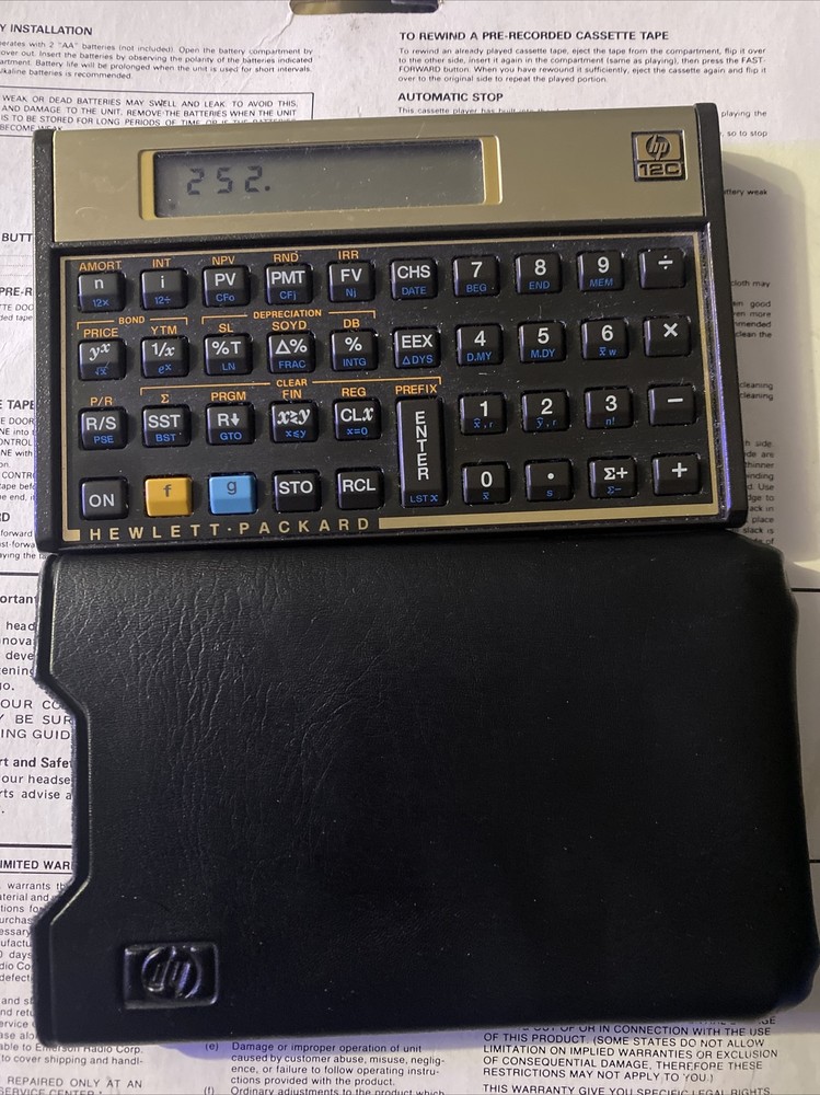 Hewlett Packard HP 12C Calculator Excellent Condition.