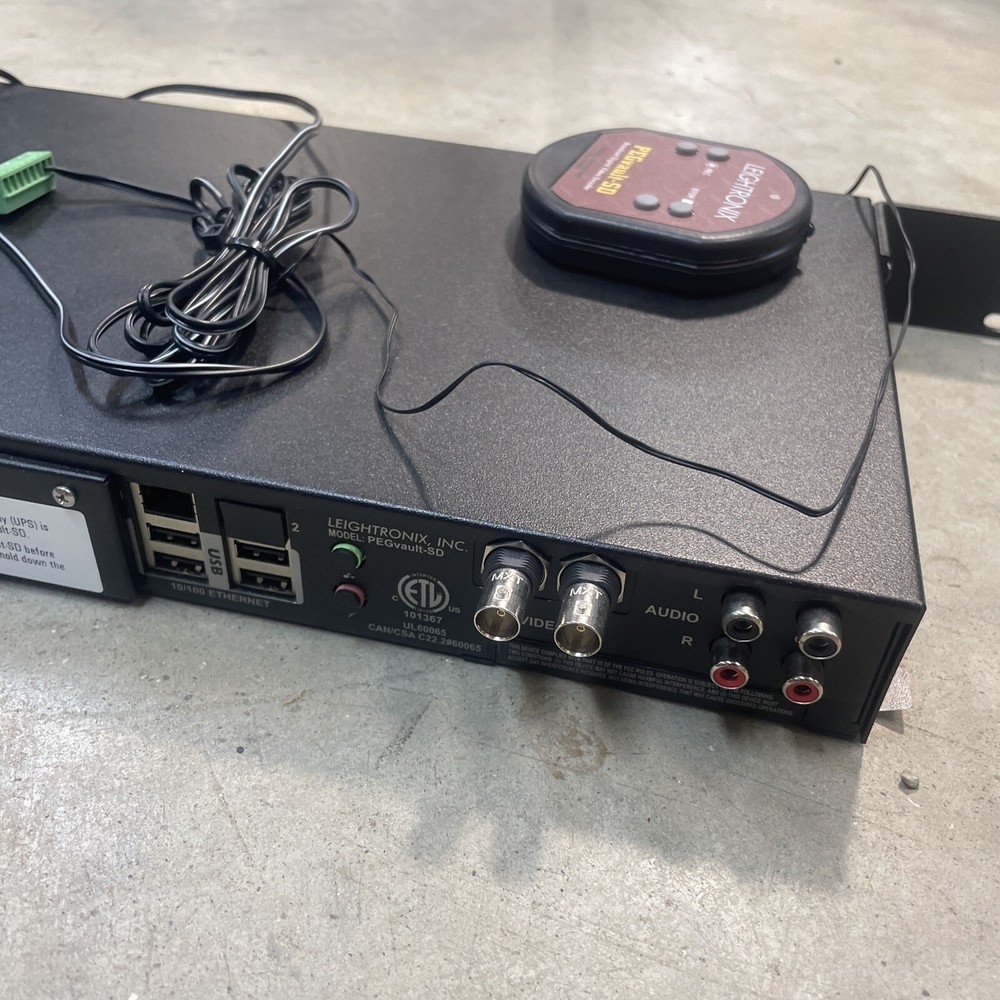 Leightronix PEGVault-SD Broadcast Digital Video Encoder
