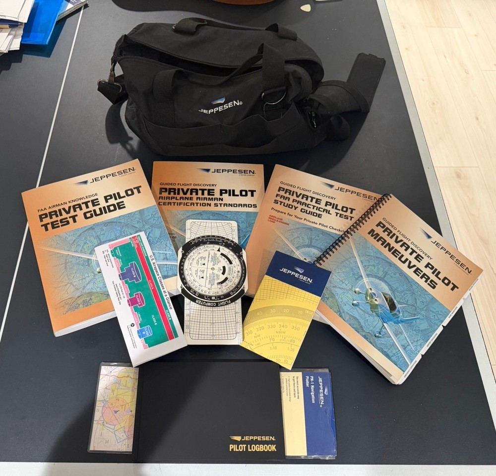 Jeppesen Private Pilot Test Study Kit Full FAA Test Prep Set