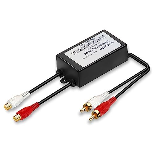 RCA Noise Filter Hum Eliminator Ground Loop Isolator (No Affect Bass) Black