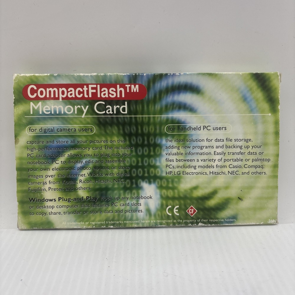 Compact Flash Memory Card Mega Data for Digital Camera and Handheld PC Users {A}