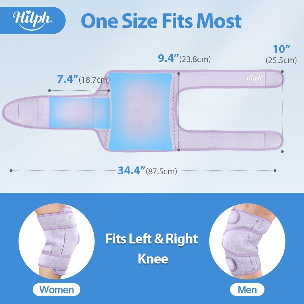 Large Knee Ice Pack Wrap for Post-Surgery Hot/Cold Compression Pain Relief
