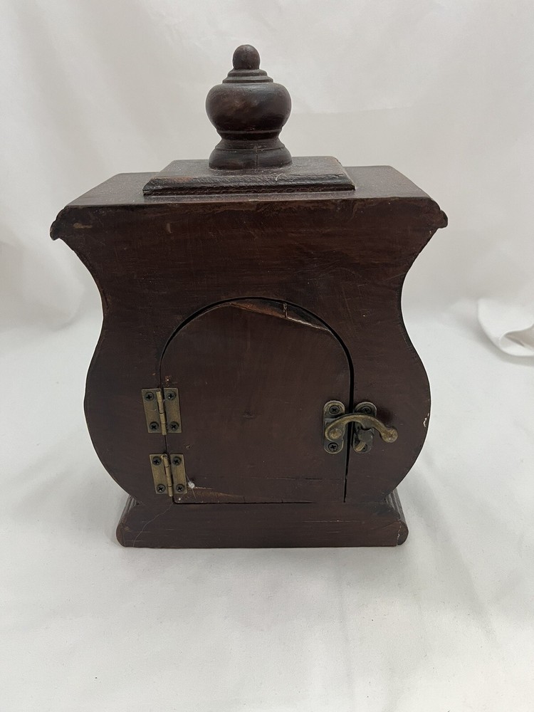Clock Rustic Farmhouse Design Dark Wood Table Clock