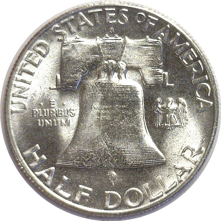 1949-S 50C Franklin Silver Half Dollar Uncirculated