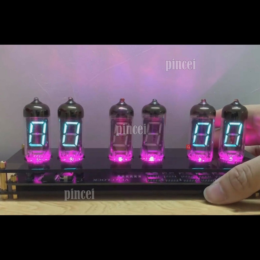 IV11 VFD Clock Fluorescent Tube Clock Colors Light Display Time Date Temperature