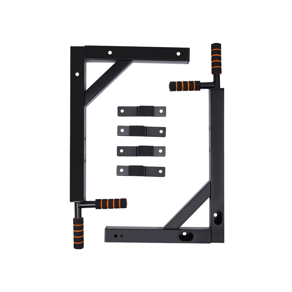 Pull Up Bar Raise Dip Station Vertical Knee Exercise Equipment Home Wall-Mount