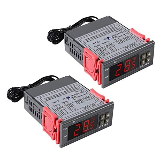 2Pcs STC-1000 Digital Temperature Controller Thermostat Incubator 12V