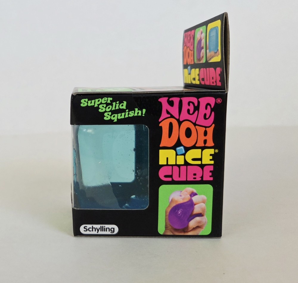 BLUE NeeDoh Nice Cube, Nee Doh Nicecube 2.25" Squishy Stress Toy 100% AUTHENTIC
