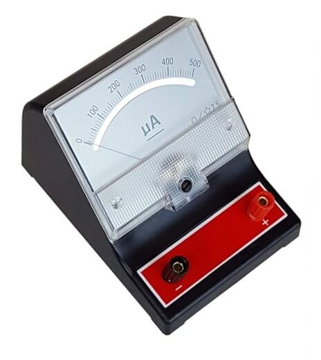 4-13093 Gsc Analog DC Ammeter, Red, 0-500UA