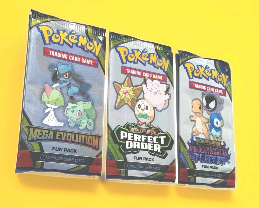 Mega Evolution Fun Packs Pokemon Sampling Card Phantasmal Flames PERFECT ORDER