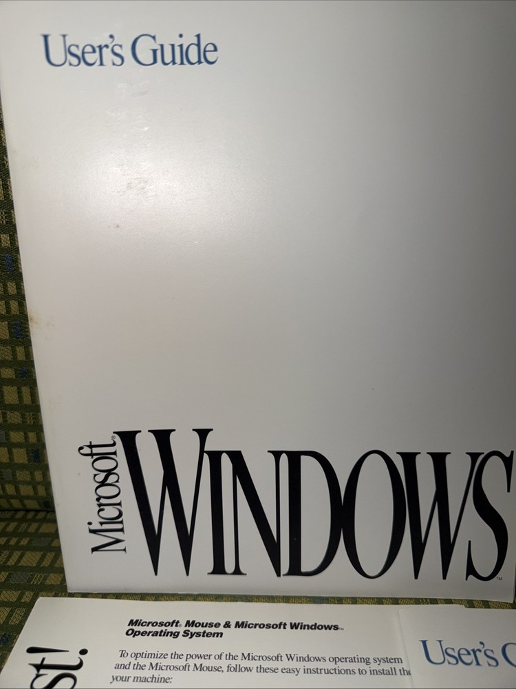 Vintage Original Microsoft Windows 3.1 & Mouse User Guide + Extra Publications