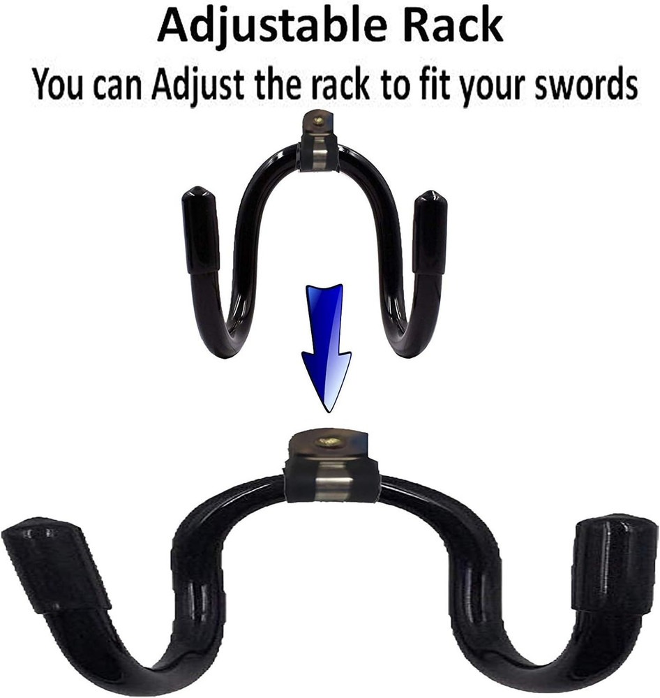 Universal Adjustable Wall Mount Rack - Sword Holder Sword Display Stand Hanger S