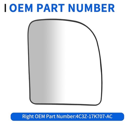 Passenger Side Mirror Glass Compatible with E450 2002 Right Passenger Side