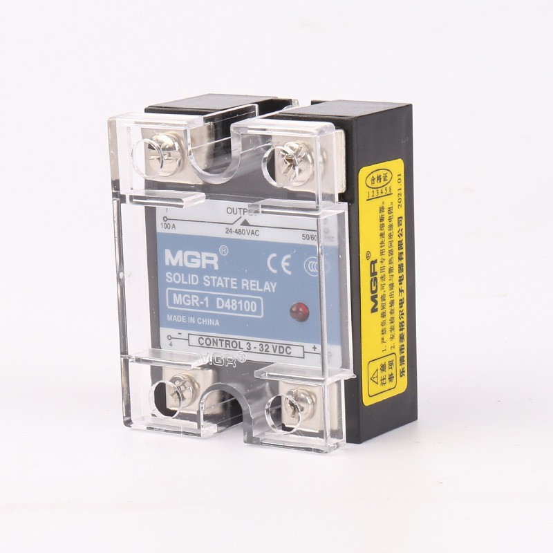 MGR-1 D48100 Single Phase Solid State Relay 100A DC to AC 3-32V DC Solid State Relay