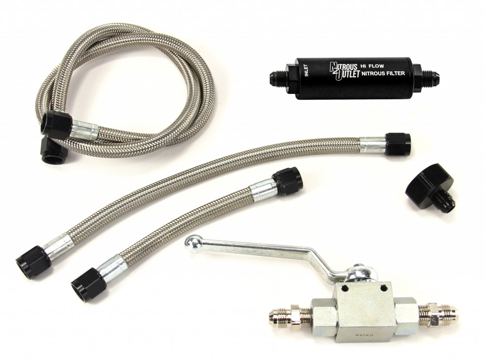 00-68010-4 Nitrous Outlet -4 AN Gravity Feed Transfer Kit System Bottle Refill