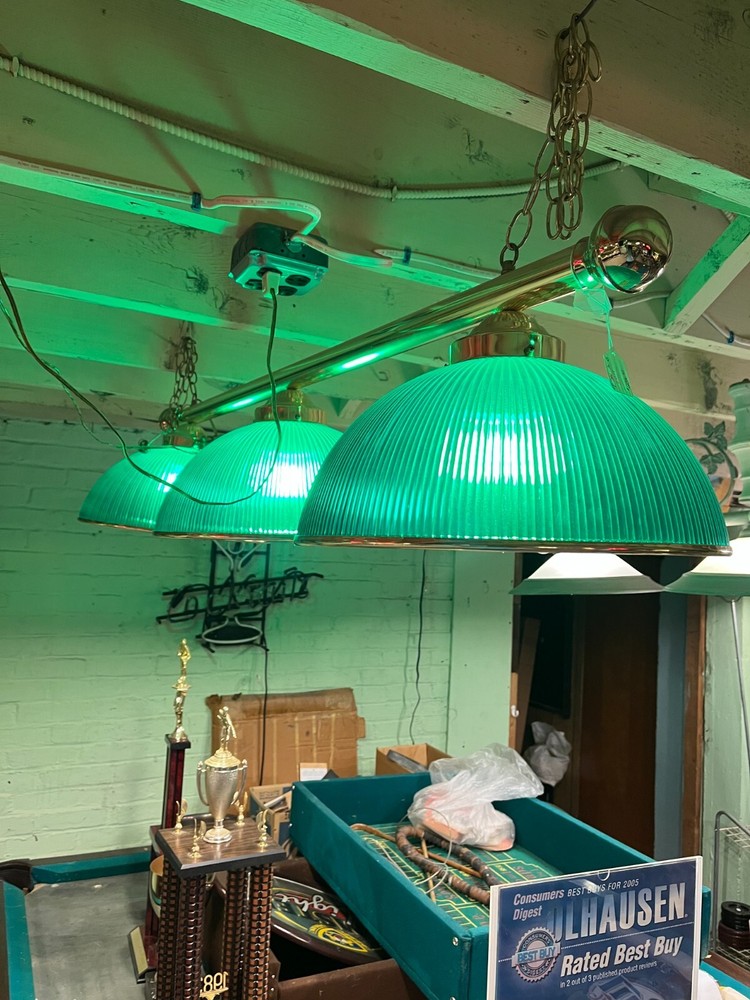 Green and Gold Design Pool Lights for Pool Table