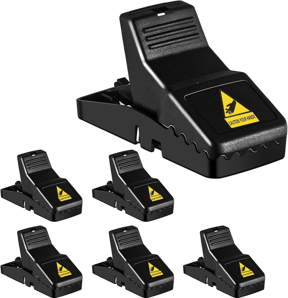 Humane No-Touch Mouse Traps - Compact 6 Pack for Homes with Kids & Pets