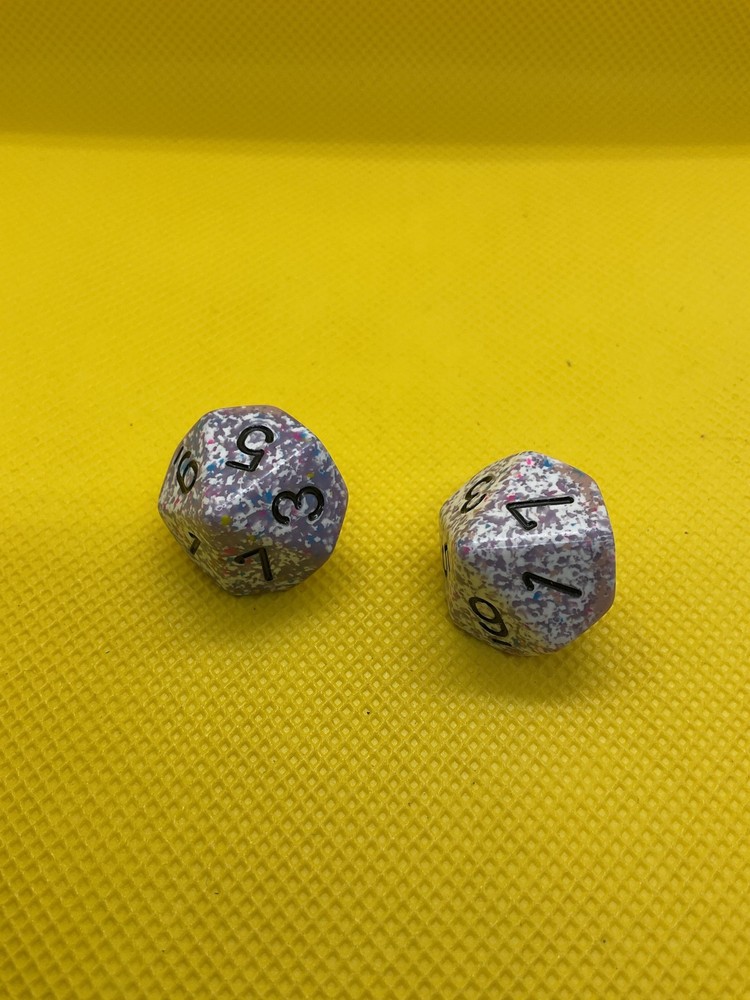 Granite Speckled 2pc D20 Polyhedral RPG Tabletop Gaming Dice Pair