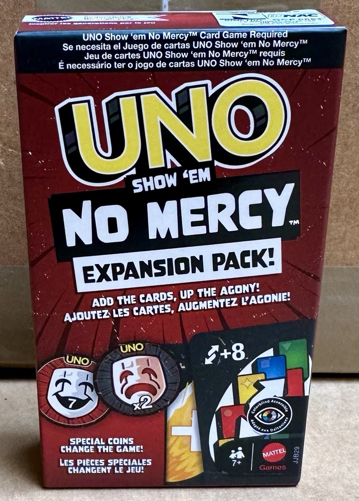 UNO Show 'Em No Mercy EXPANSION PACK "SAVE YOURSELF or DOUBLE THE PAIN!" IN HAND