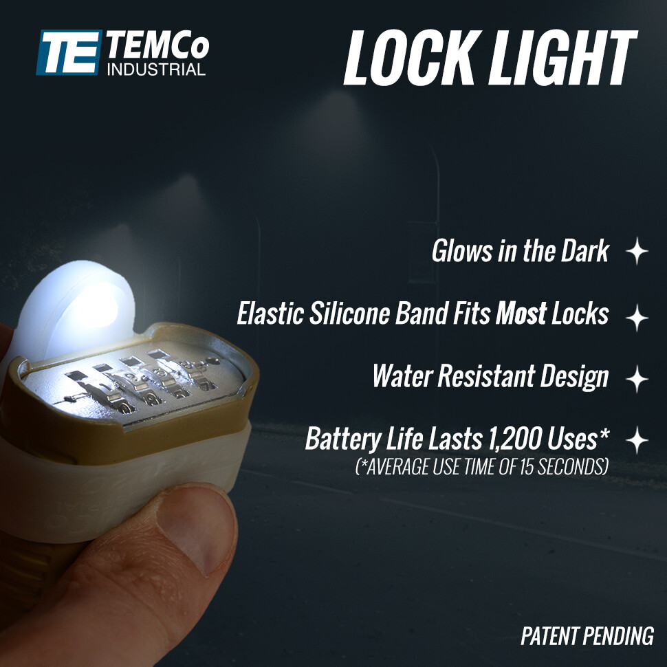 Padlock Light - Lights Your Lock in The Dark - 3 Pack