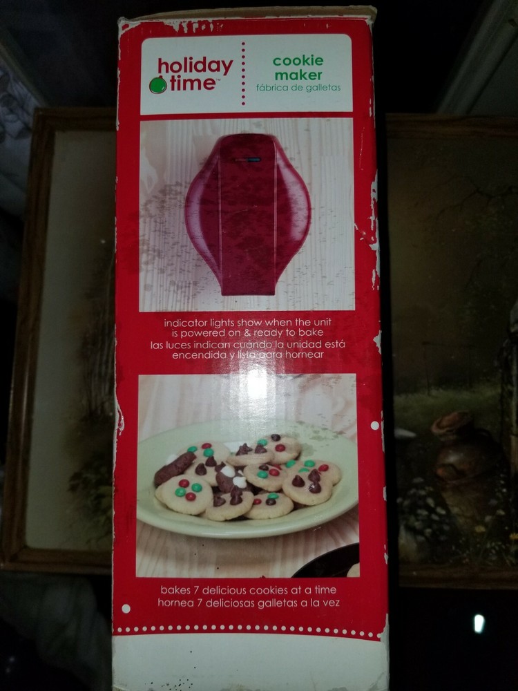 Holiday Time Cookie Maker Electric Machine Red New in open box