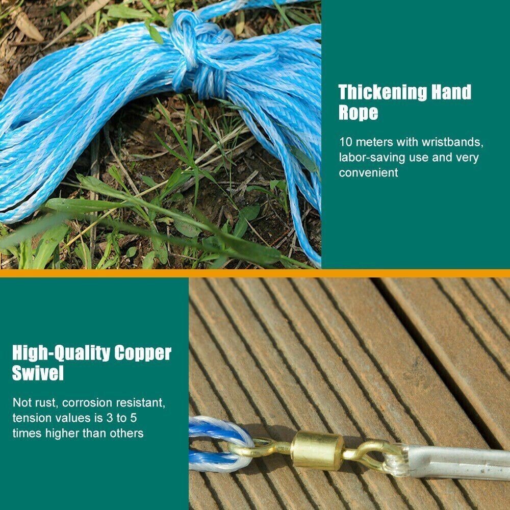 Heavy Duty Fishing Cast Net Bait Easy Throw Hand Cast Strong Tire Trap Line Mesh