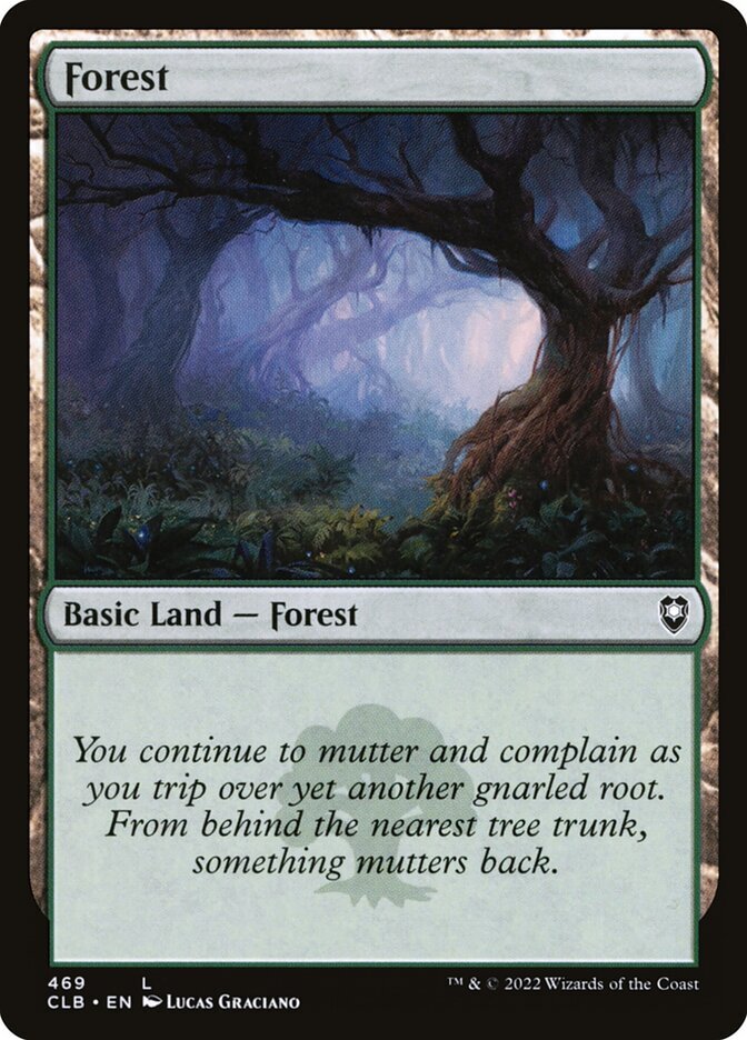 10x FOREST basic lands NM - Battle for Baldur's Gate - Various art versions mtg