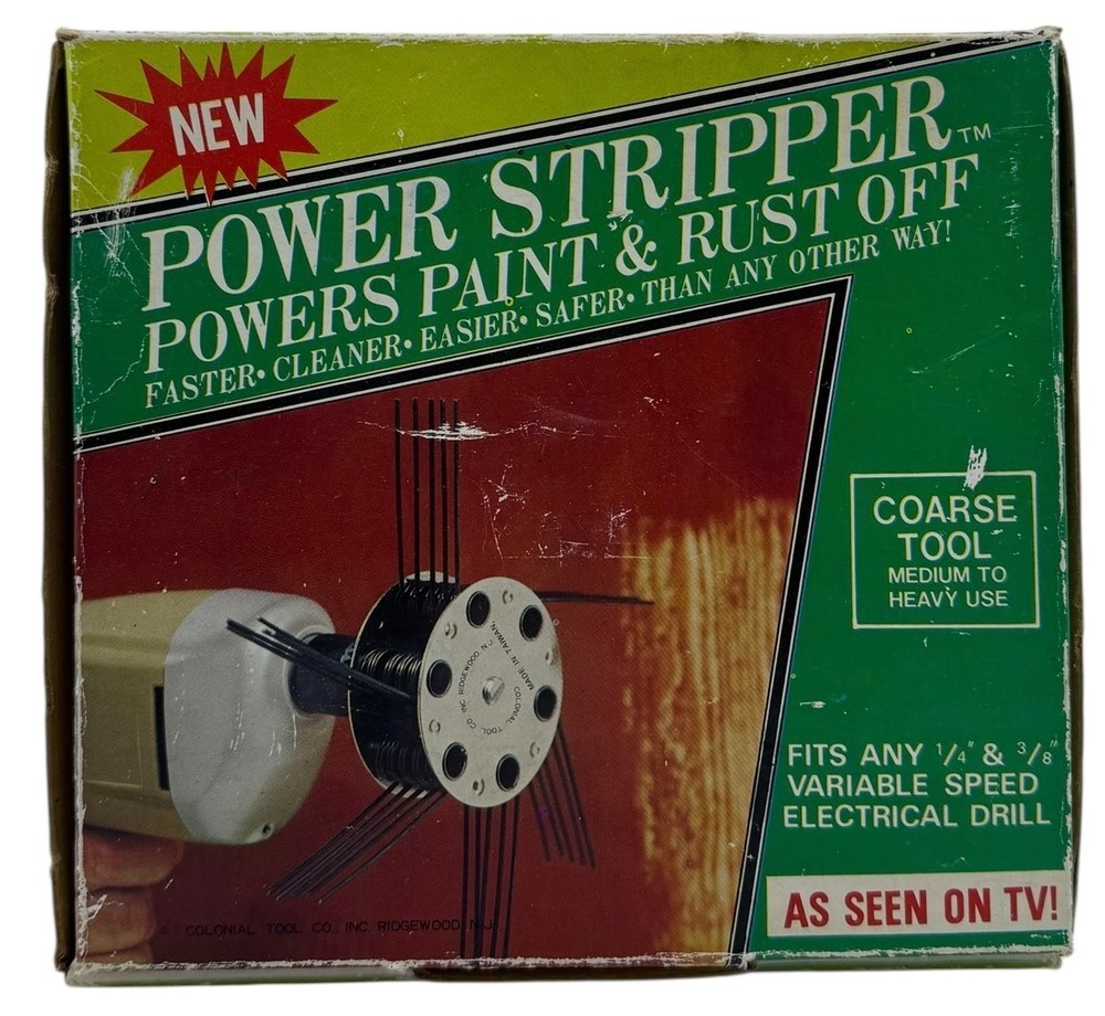 Power Stripper Coarse Tool Medium-Heavy Use Remove Paint Rust Fits ¼" + ⅜" Drill