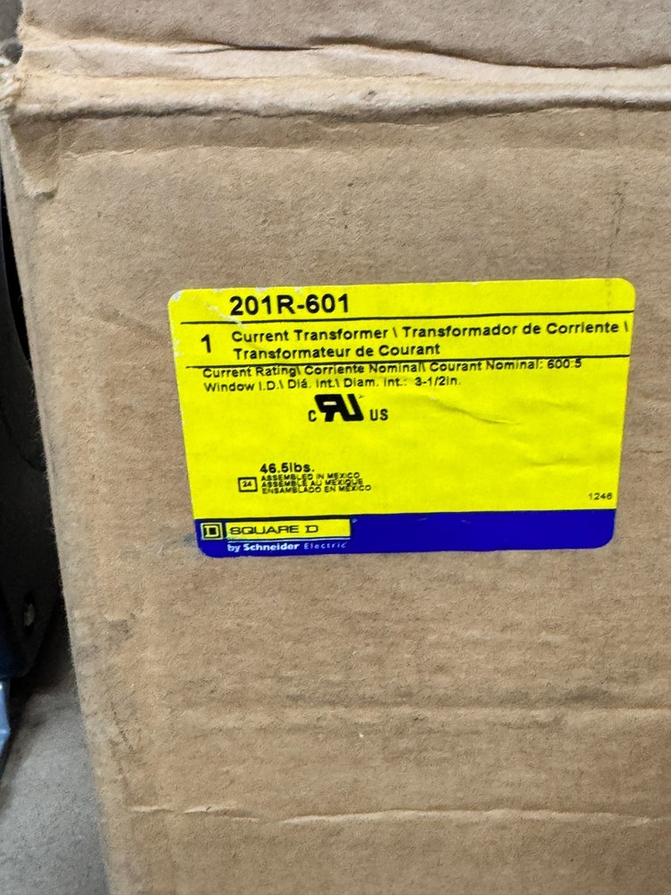 Square D 201R-601, Current Transformer, Ratio 600:5