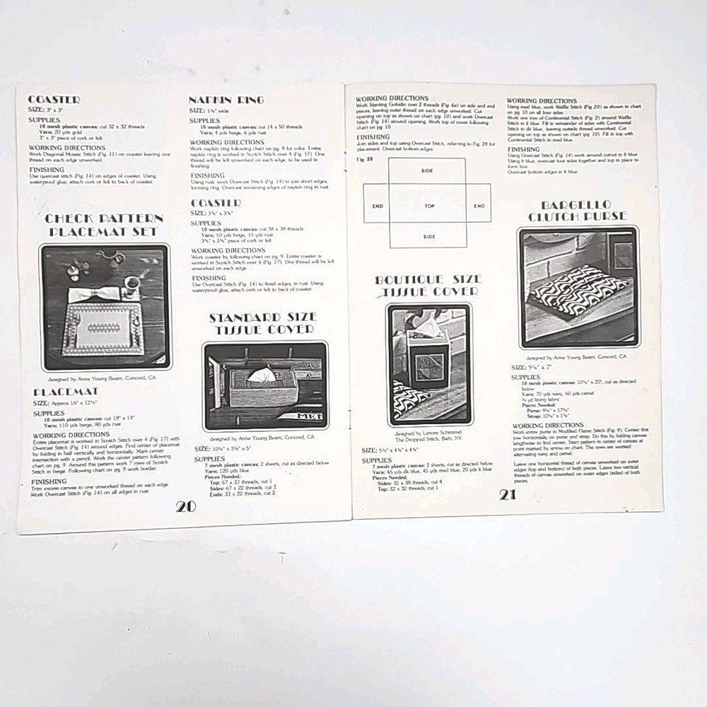 Plastic Canvas Pattern Leaflets Leisure Arts / Columbia - Minerva