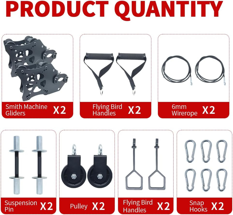 Pulley System Gym Power Rack Attachments Smith Machine Attachments Cable Pulley