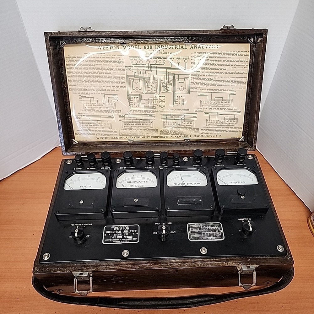 Untested Weston Model 639 Industrial Analyzer Type 2 Vintage MultiMeter Test Set