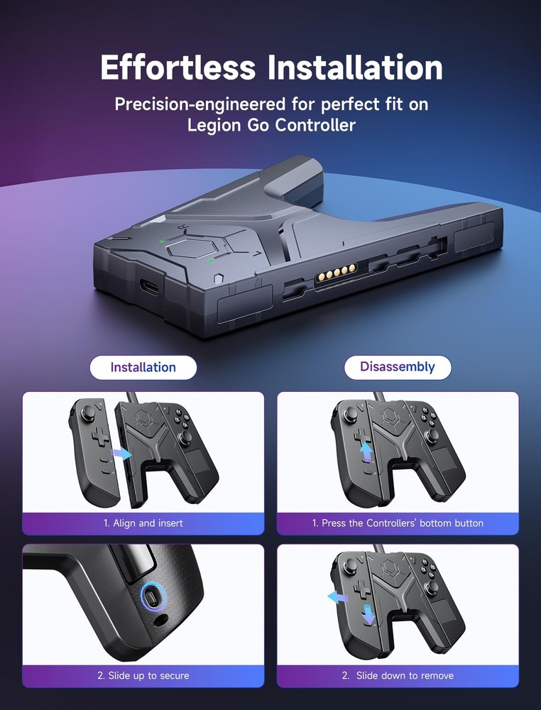 JSAUX Grip Connector for Legion Go Controller - GP0503