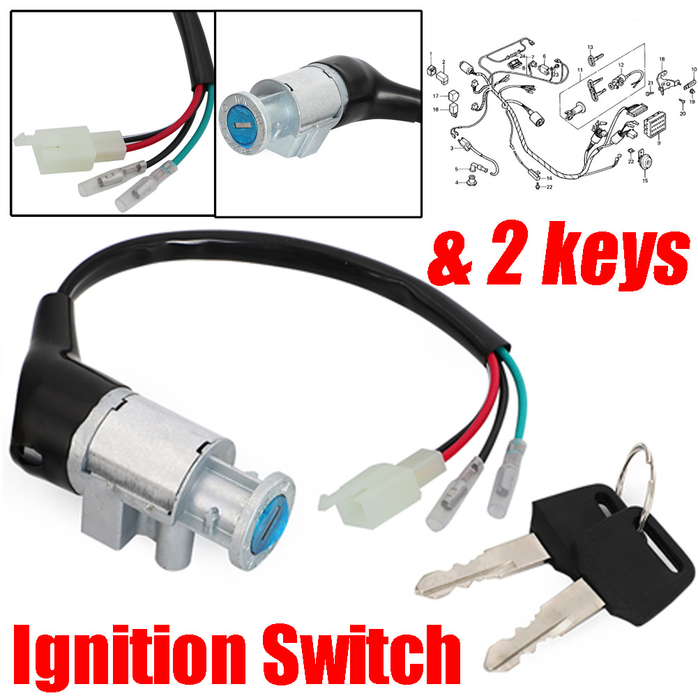 For Honda Spree (NQ50) Ignition Switch w/ 2 keys (1984-1987) #35100-GK8-017 US