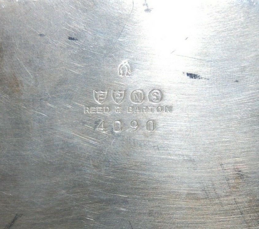 Reed Barton Footed Dish 1948 Silver Plated Deep Serving Dish Plate