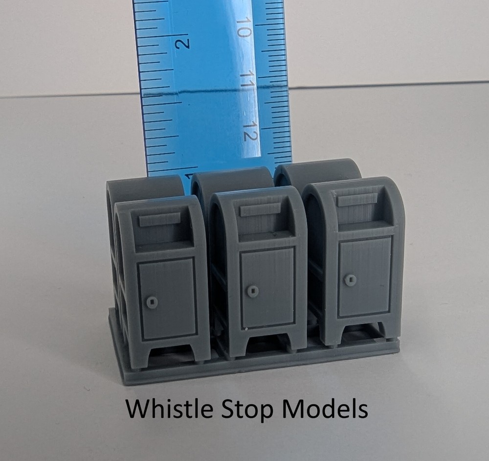 6 O Scale Mail Post Boxes