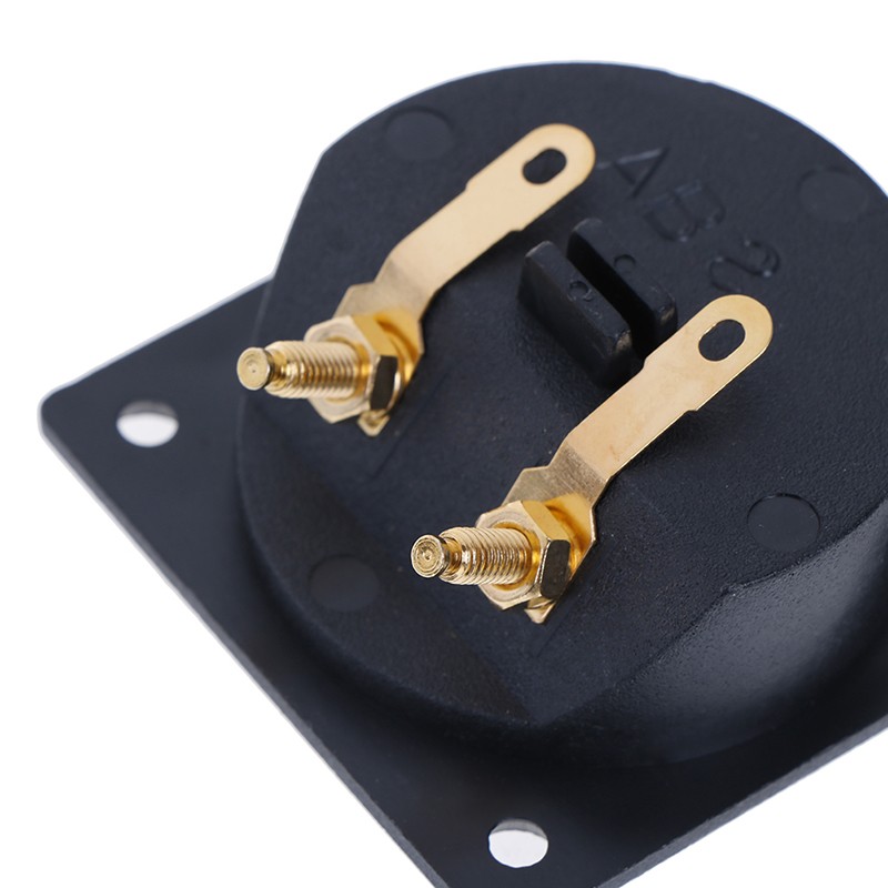 Square shape double binding post type speaker box terminal cup black and reYJQ6