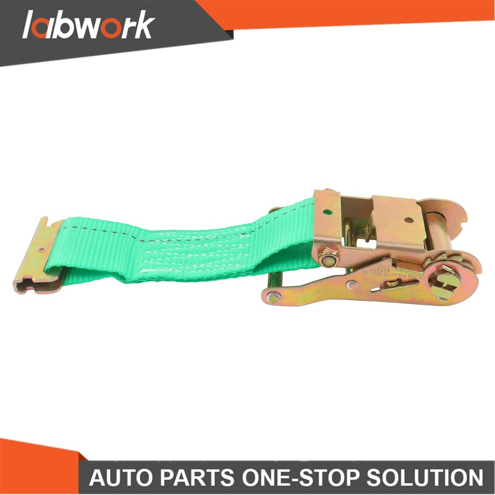 Labwork 4pcs E Track Wheel Chock +2 Pack 2" X 15' E Track Ratchet Straps