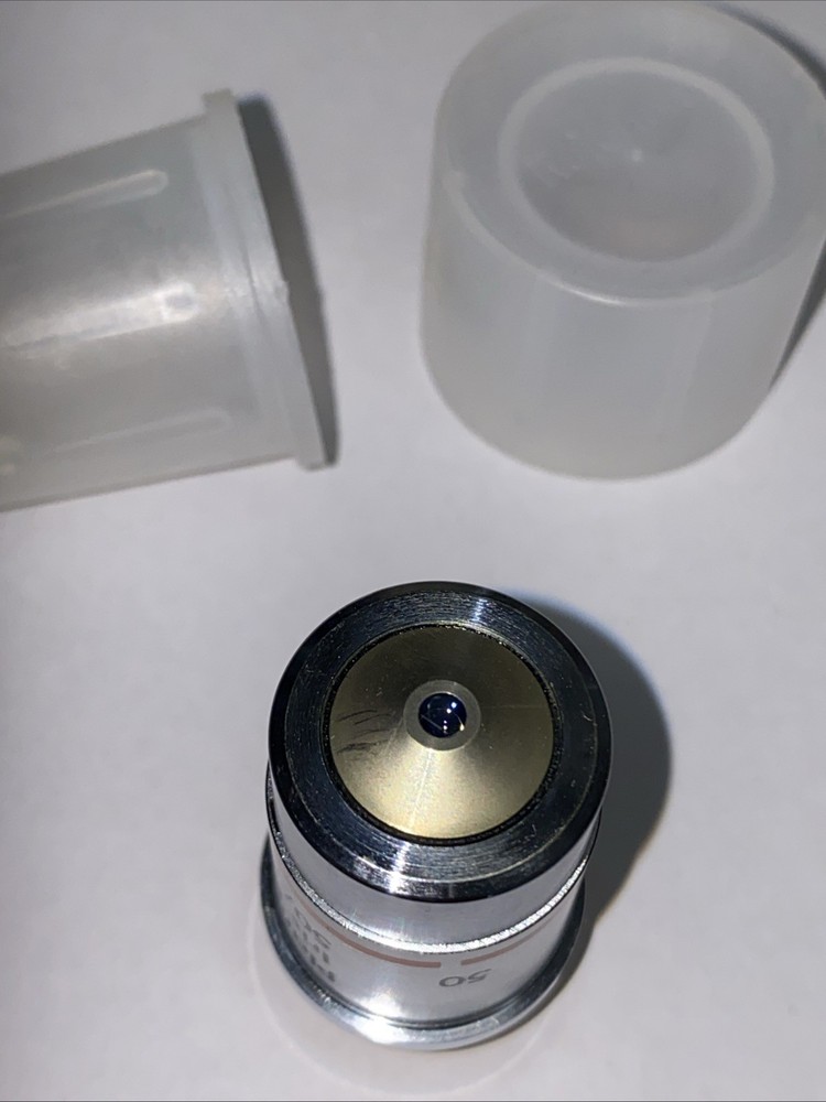 Reichert 1016 Plan Achro Iris Diaph. 50/ .80 Oil Microscope Objective, Pristine