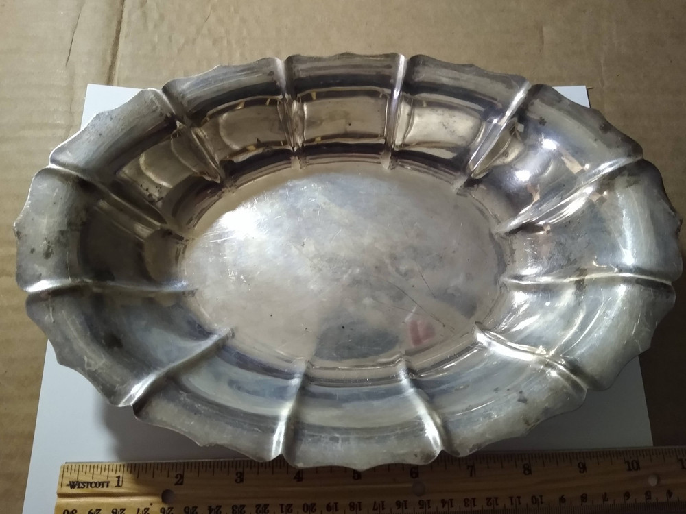 Sterling Silver Oval Serving Bowl. No. 766.