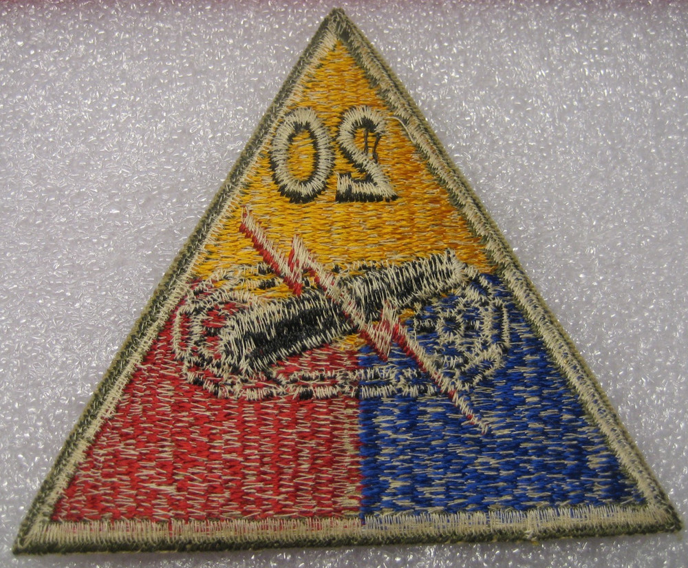 US Army 20th Armored Division patch , 1940-50s