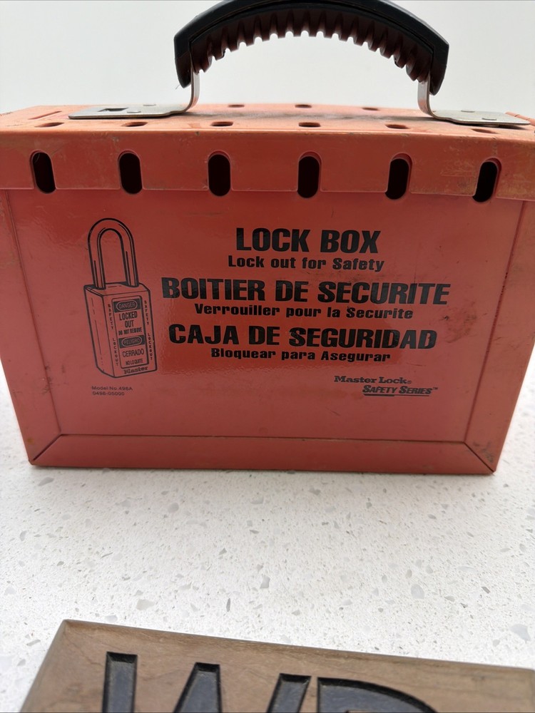MASTER LOCK 498A Group Lockout Box,12 Locks Max No Locks