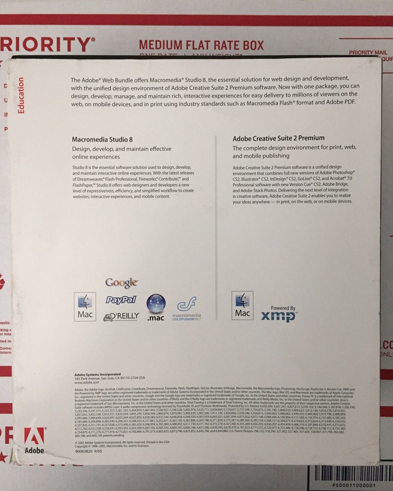 Adobe Creative Suite 2 Premium Macromedia STUDIO 8 Adobe Web Bundle For Mac