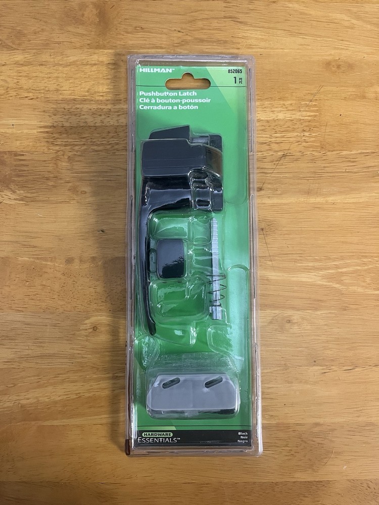 HILLMAN 852065 PUSH BUTTON LATCH BLACK FINISH