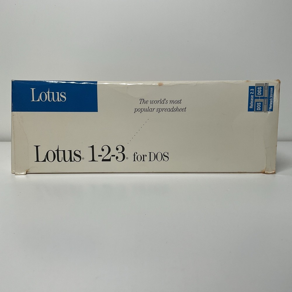 Lotus 1-2-3 DOS Spreadsheet Software Release 2.3 U.S.A. Server Edition -Open Box